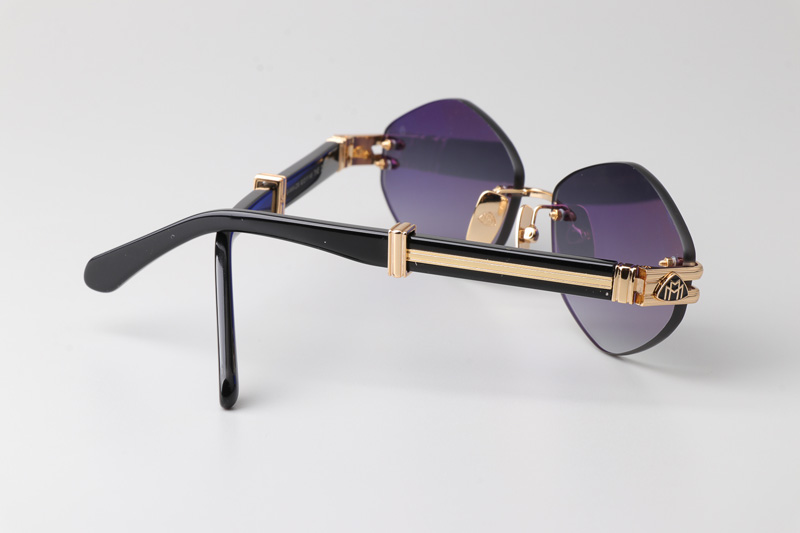 The Ducer I Sunglasses Gold Black Gradient Gray