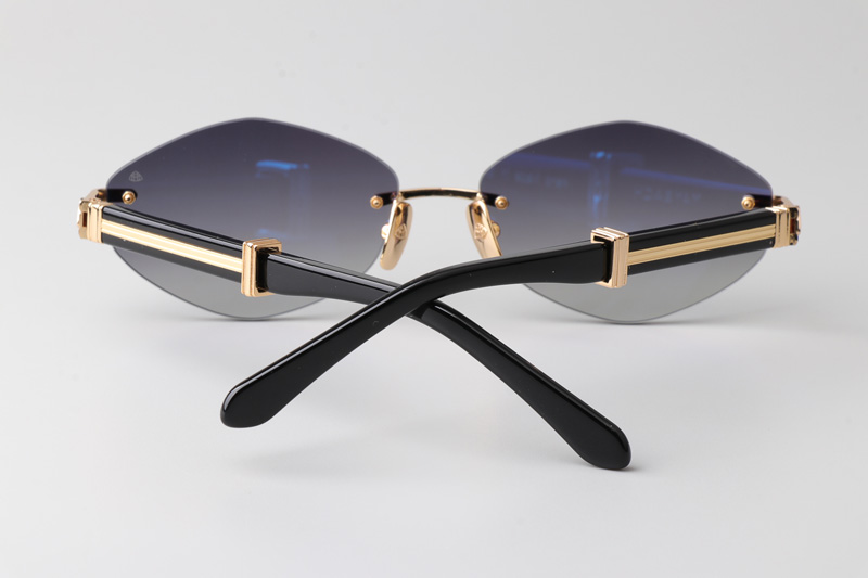 The Ducer I Sunglasses Gold Black Gradient Gray