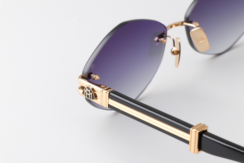 The Ducer I Sunglasses Gold Black Gradient Gray