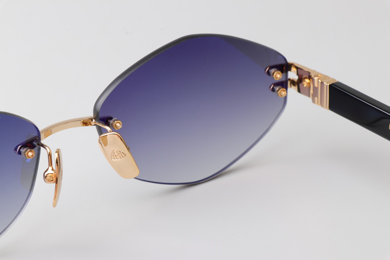 The Ducer I Sunglasses Gold Black Gradient Gray