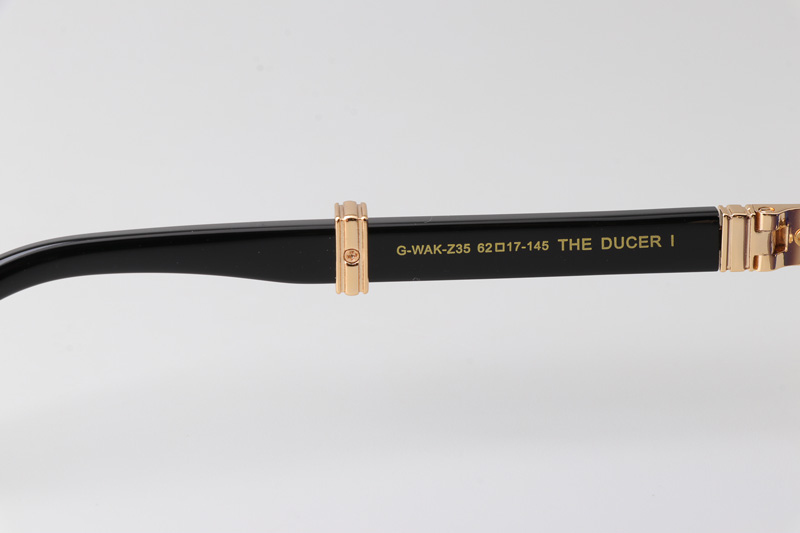 The Ducer I Sunglasses Gold Black Gradient Gray