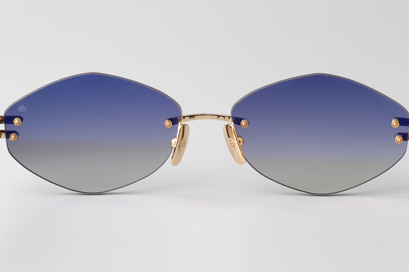 The Ducer I Sunglasses Gold Black Gradient Gray