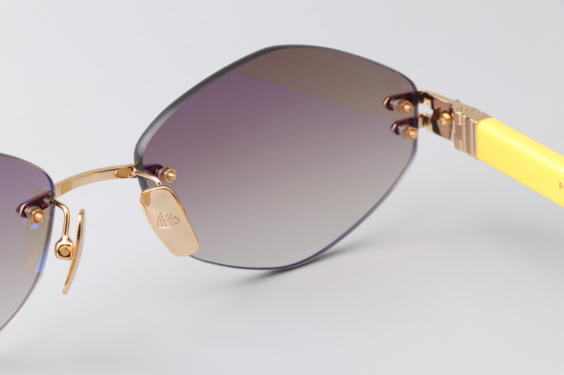 The Ducer I Sunglasses Gold Yellow Gradient Brown