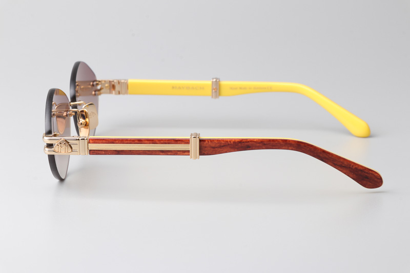 The Ducer I Sunglasses Gold Yellow Gradient Brown