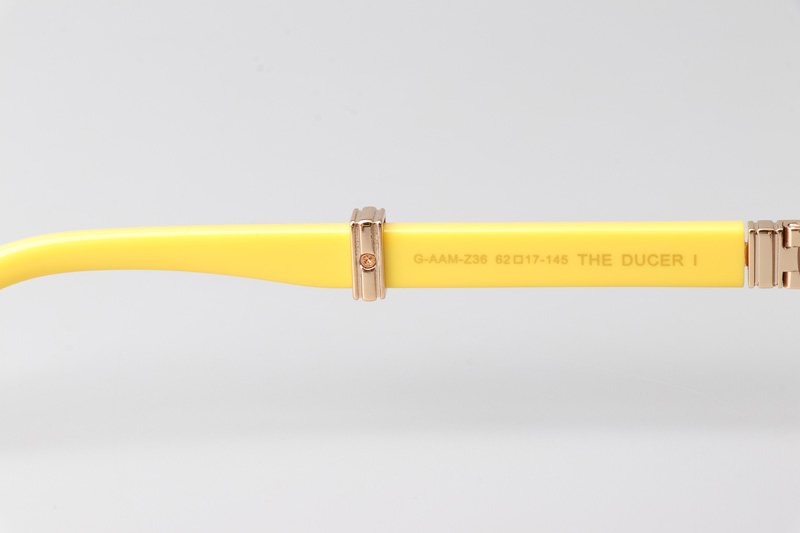 The Ducer I Sunglasses Gold Yellow Gradient Brown