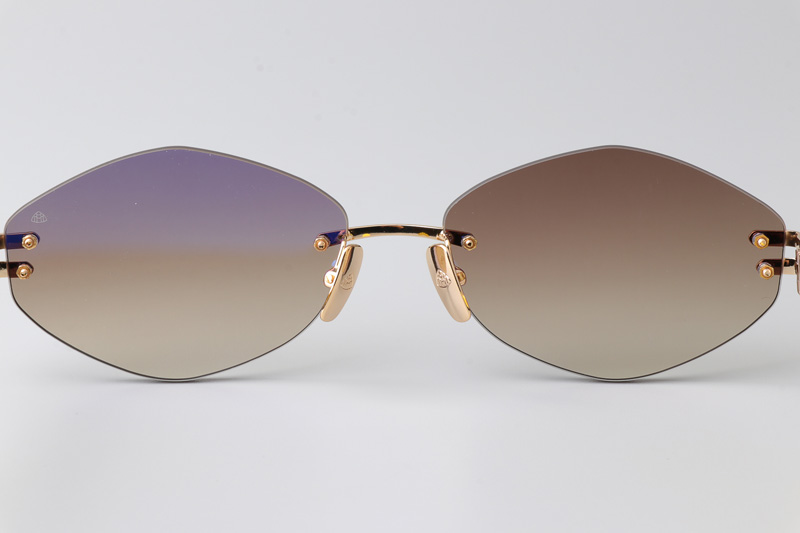 The Ducer I Sunglasses Gold Yellow Gradient Brown