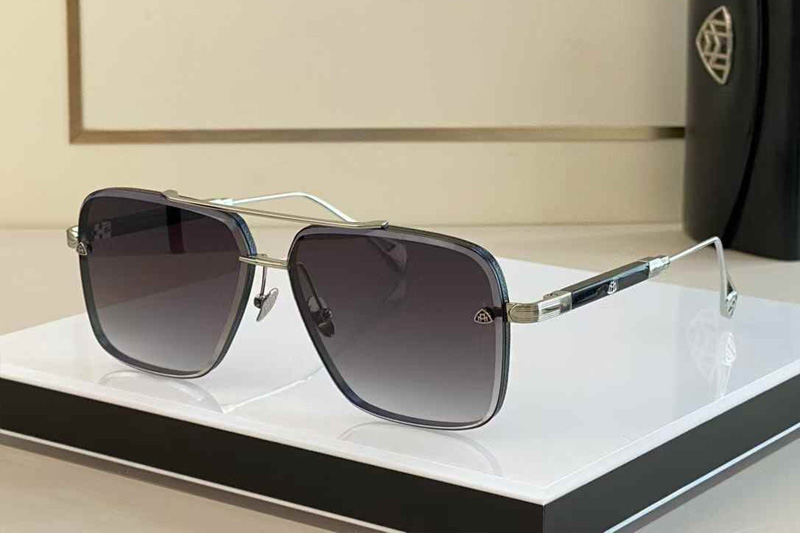 The Gen I Sunglasses Black Silver Gradient Gray