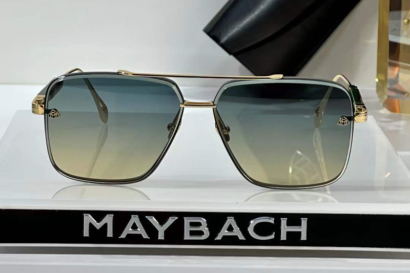 The Gen I Sunglasses Green Gold Gradient Blue