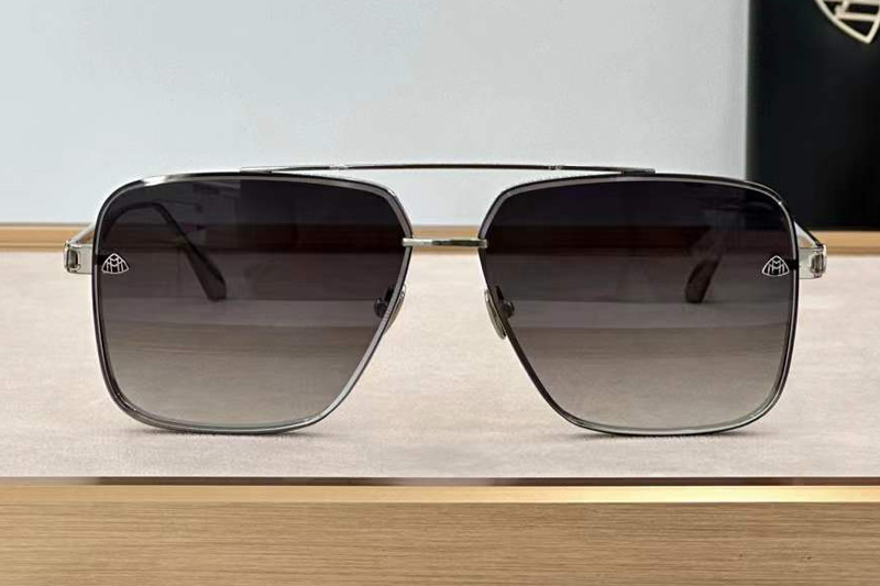 The Haly Sunglasses Silver Gradient Gray