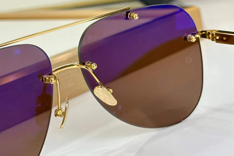 The Horizon I Sunglasses Gold Brown
