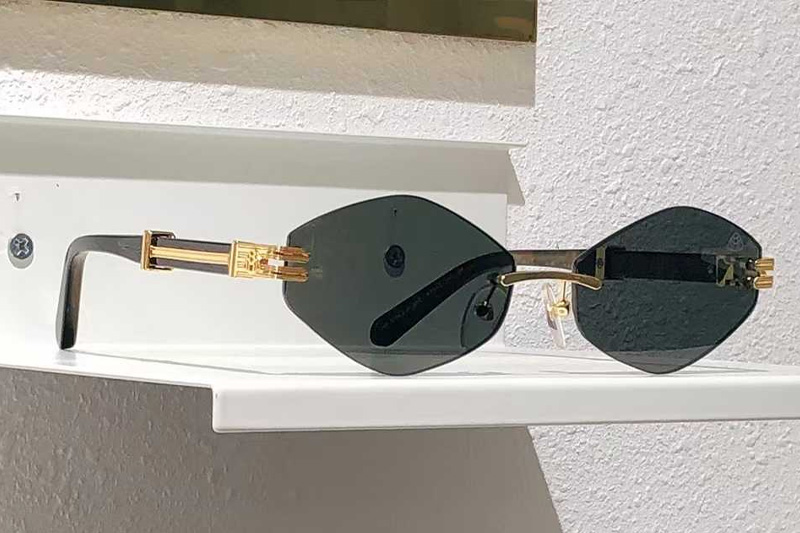 The Idoli-A Sunglasses Gold Black Green
