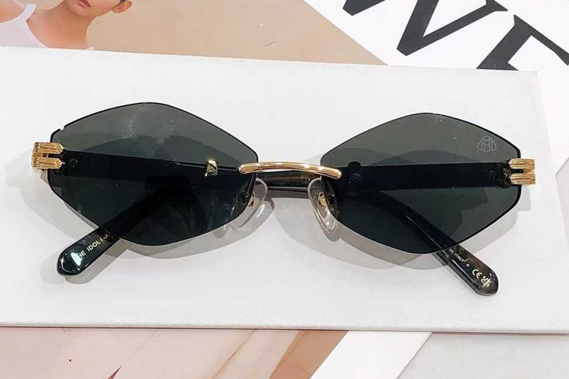 The Idoli-A Sunglasses Gold Black Green