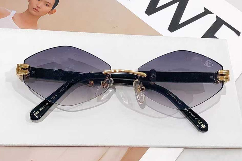 The Idoli-A Sunglasses Gold White Gradient Gray