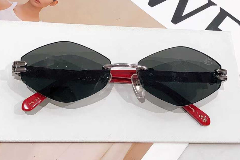 The Idoli-A Sunglasses Gunmetal Black Green