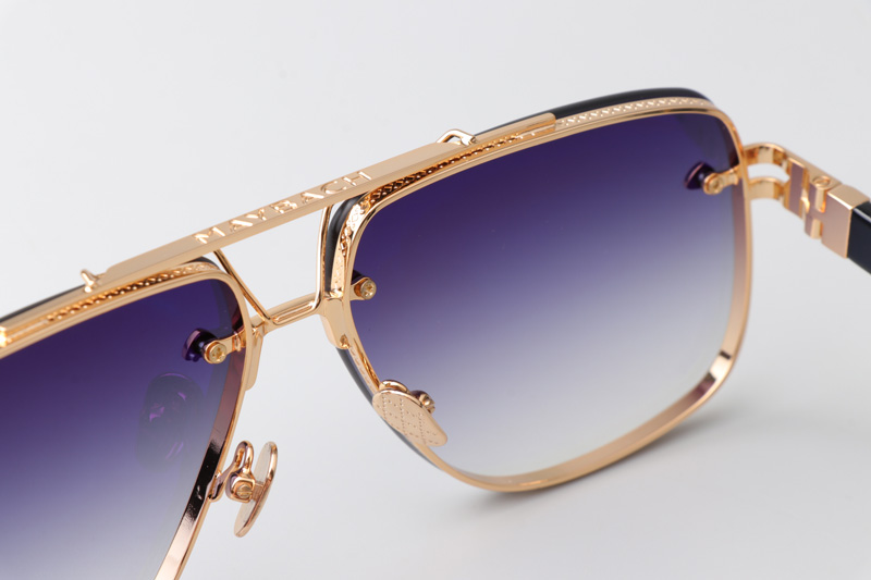 The King II Sunglasses Gold Black Gradient Gray