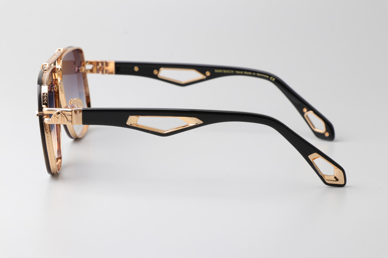 The King II Sunglasses Gold Black Gradient Gray