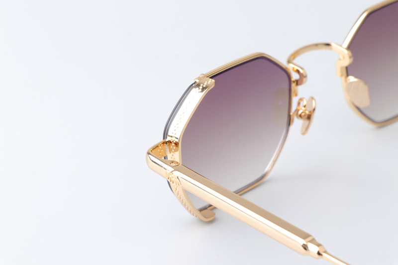 The Loew Sunglasses Gold Gradient Brown