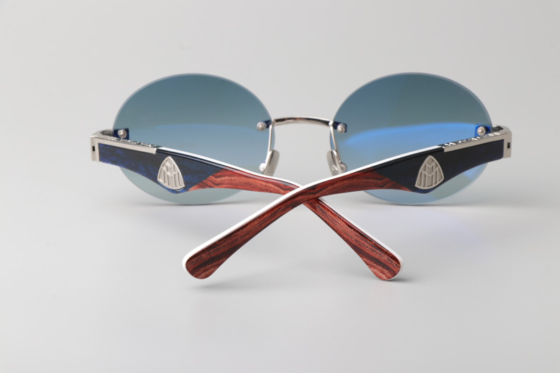 The Magic II Sunglasses Silver Black Gradient Blue