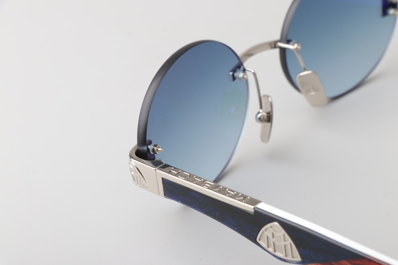 The Magic II Sunglasses Silver Black Gradient Blue
