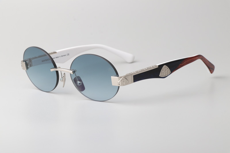 The Magic II Sunglasses Silver Black Gradient Blue