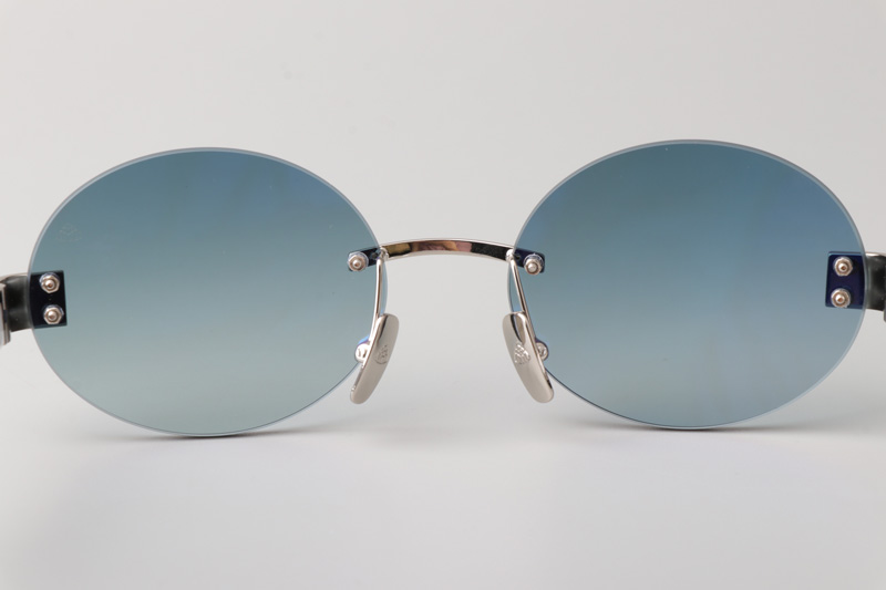 The Magic II Sunglasses Silver Black Gradient Blue