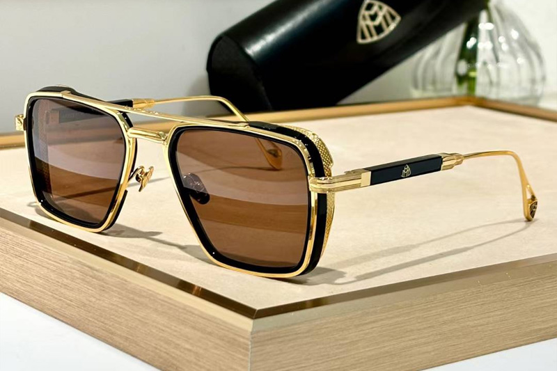 The Nean Sunglasses Gold Black Brown
