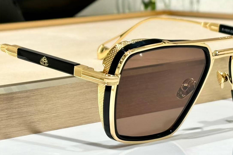 The Nean Sunglasses Gold Black Brown