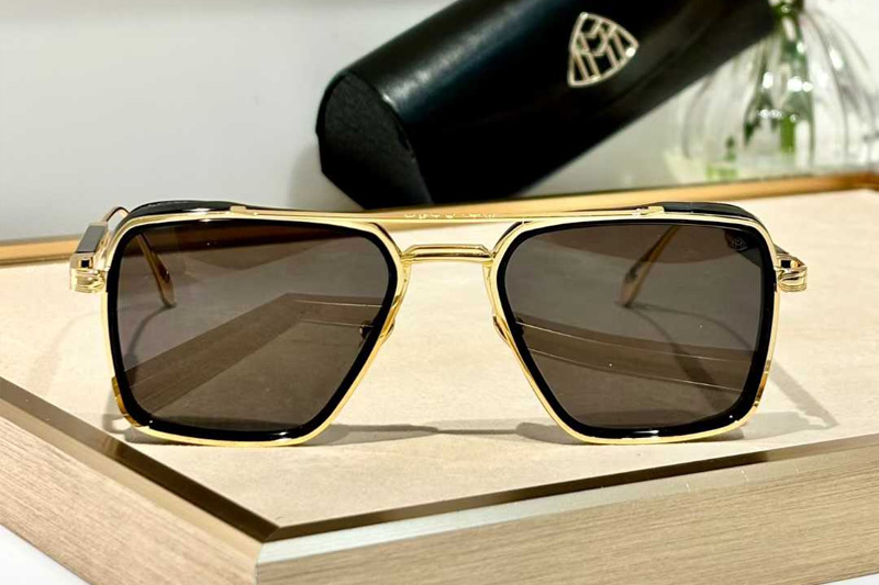 The Nean Sunglasses Gold Black Gray