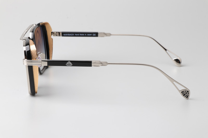 The Nean Sunglasses Silver Black Gradient Gray