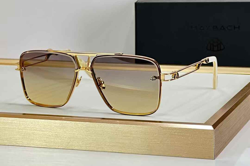 The Paly I Sunglasses Gold White Gradient Brown
