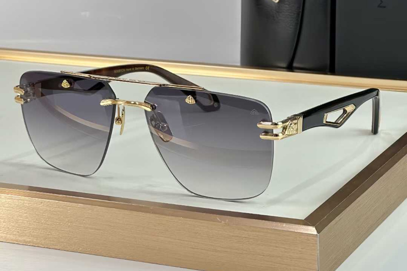 The President Sunglasses Gold Black Gradient Gray