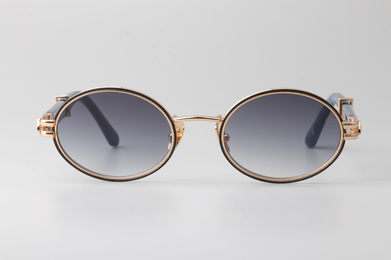 The Producer I Sunglasses Gold Black Gradient Gray