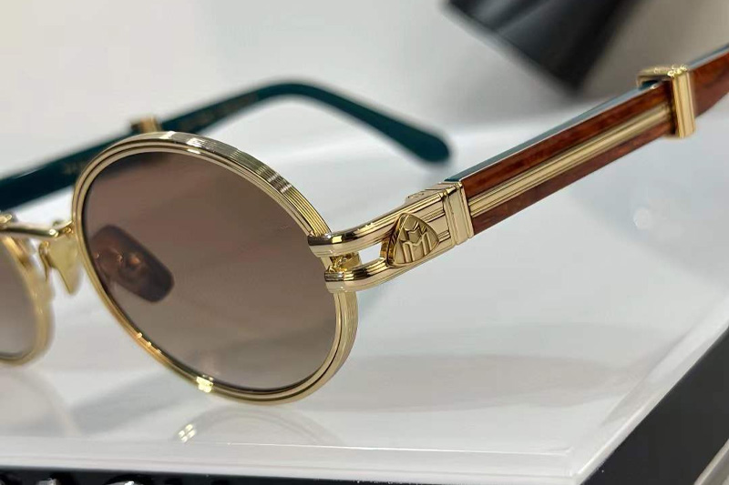 The Producer I Sunglasses Gold Red Gradient Brown