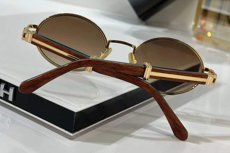 The Producer I Sunglasses Gold Red Gradient Brown