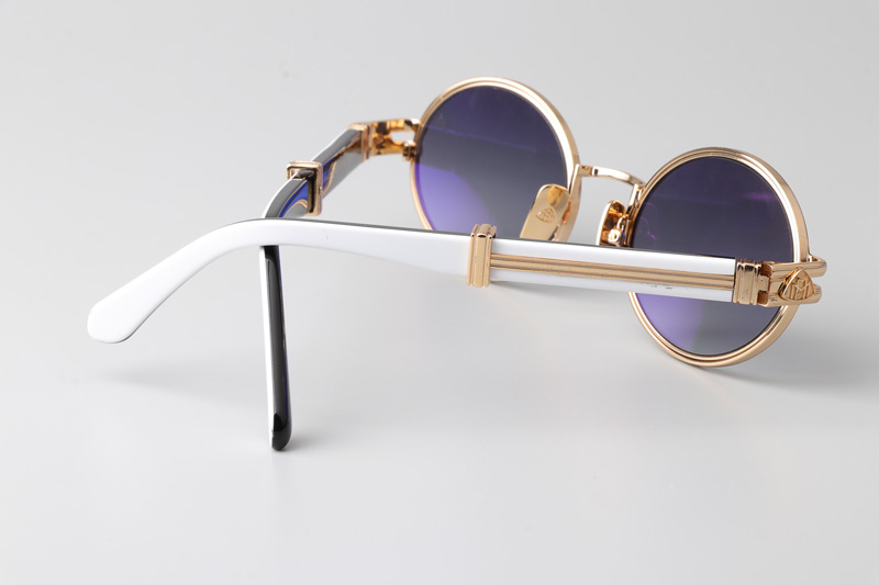 The Producer I Sunglasses Gold White Gradient Gray