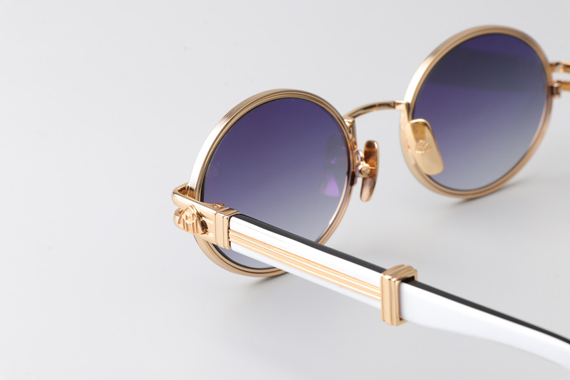 The Producer I Sunglasses Gold White Gradient Gray