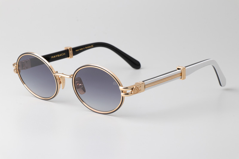 The Producer I Sunglasses Gold White Gradient Gray