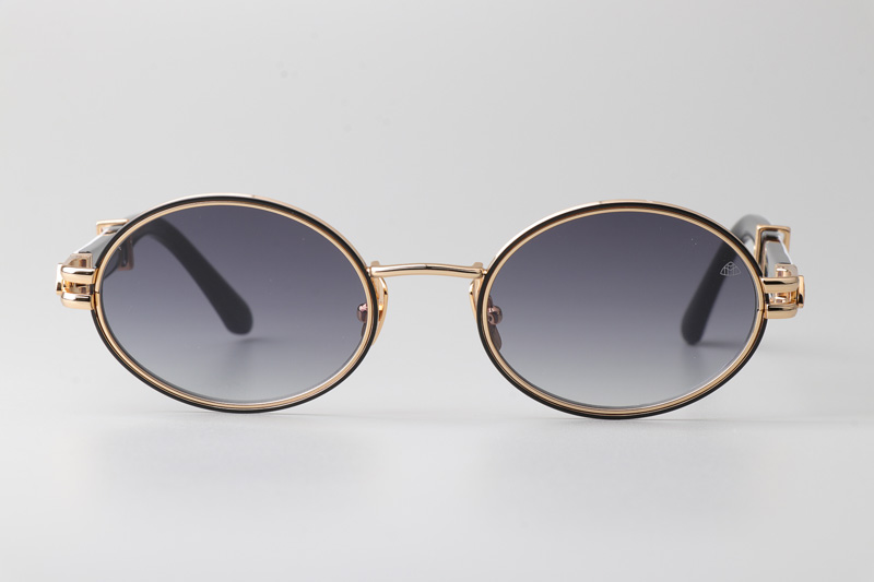 The Producer I Sunglasses Gold White Gradient Gray