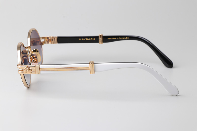 The Producer I Sunglasses Gold White Gradient Gray