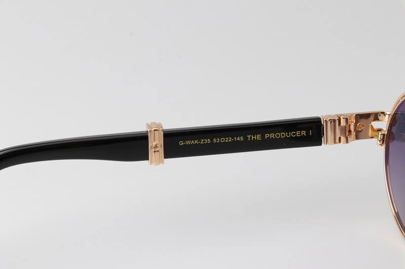 The Producer I Sunglasses Gold White Gradient Gray