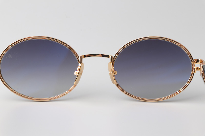 The Producer I Sunglasses Gold White Gradient Gray