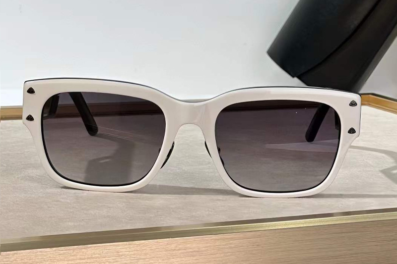 The Rebel II Sunglasses White Gradient Gray
