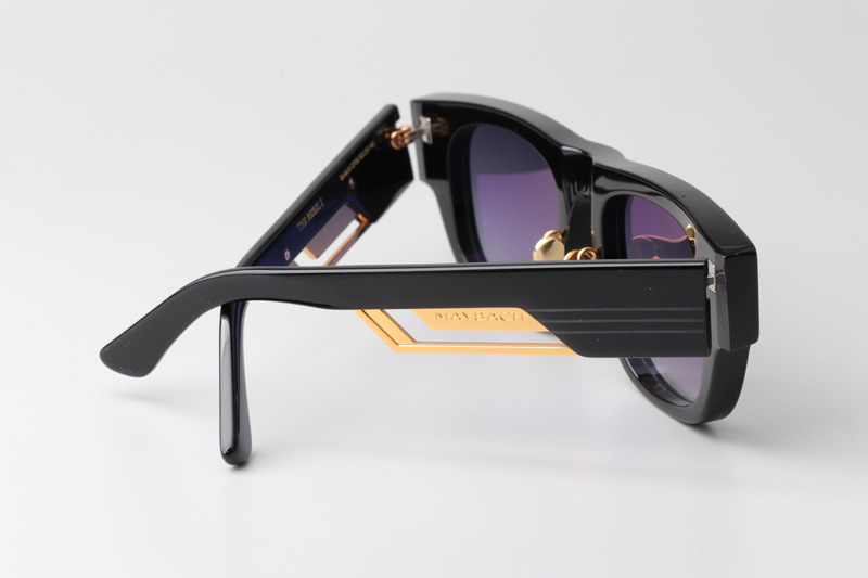 The Rebel I Sunglasses Black Gold Gradient Gray