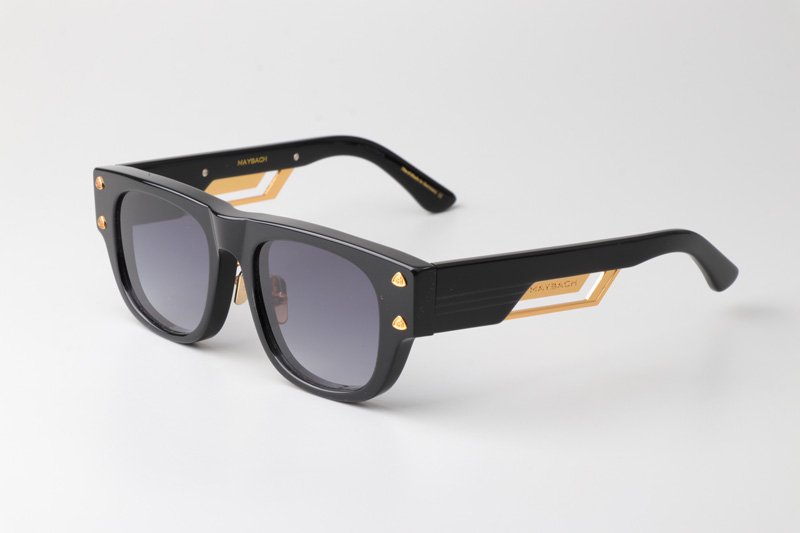 The Rebel I Sunglasses Black Gold Gradient Gray