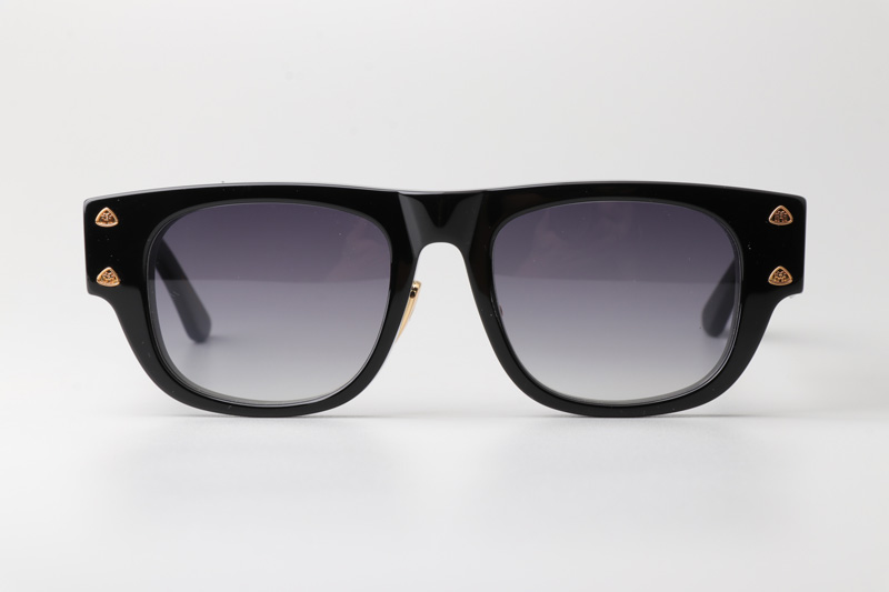 The Rebel I Sunglasses Black Gold Gradient Gray