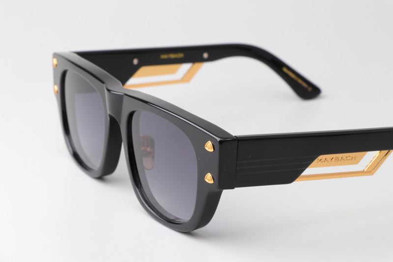 The Rebel I Sunglasses Black Gold Gradient Gray