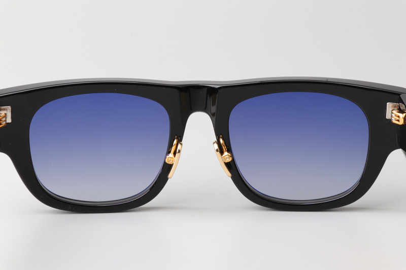 The Rebel I Sunglasses Black Gold Gradient Gray