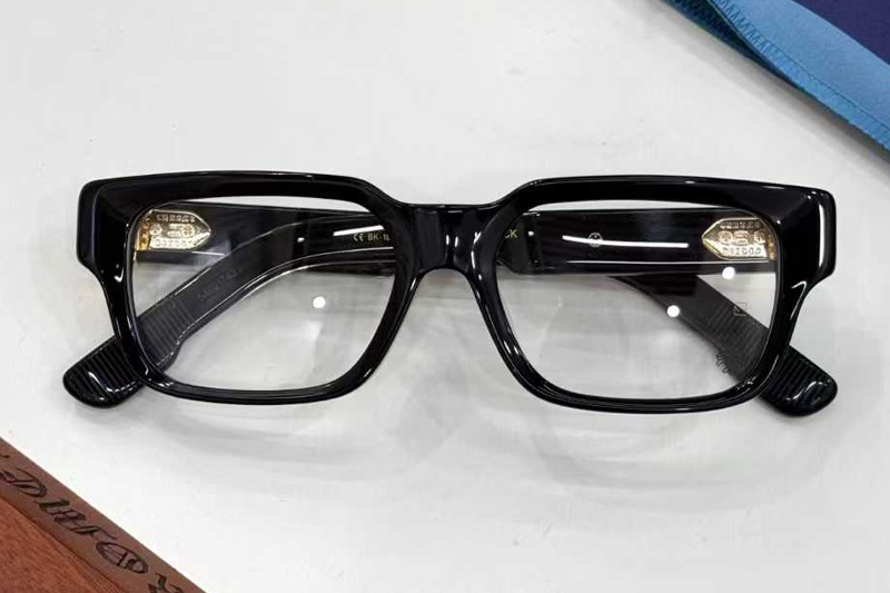 Thick Eyeglasses Black Gold