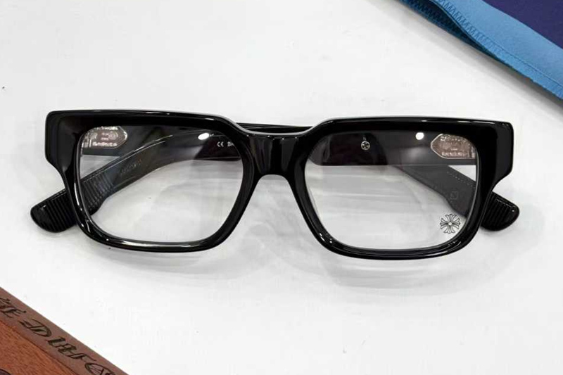 Thick Eyeglasses Black Silver
