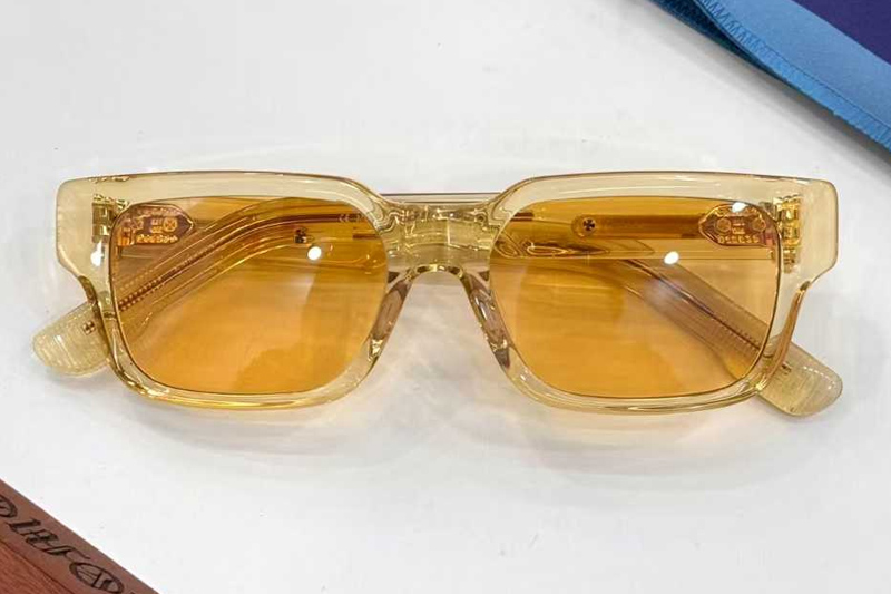 Thick Sunglasses Brown Yellow